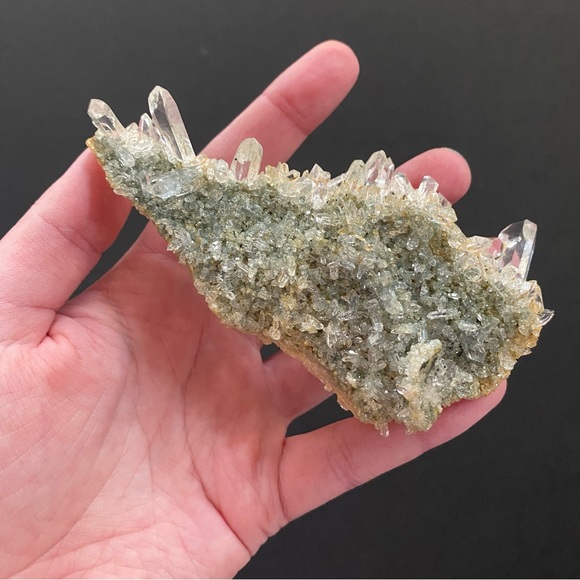 Himalayan Quartz with Clinochlore on a Matrix Crystal Specimen - Picture 6 of 6